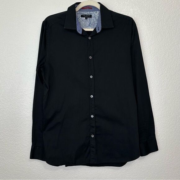 Ted Baker Men’s Black Casual Button Down Shirt - Picture 1 of 13